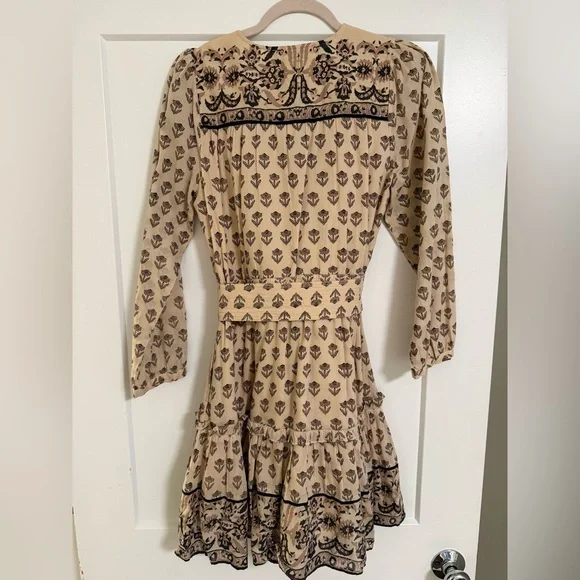 Cleobella Beige Floral Long Sleeve Dress - Picture 2 of 4